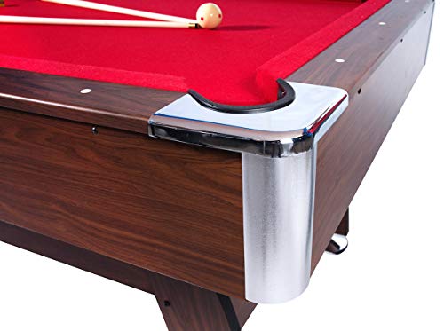 Rack Draco 7-Foot Tournament Billiard/Pool Table (Red Felt With Brown Body) For Competitive Players! #TOP2