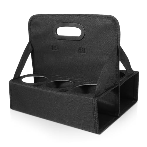 PRETYZOOM Foldable Coffee Cup Carrier Bag with Handle Portable Reusable Drink Caddy for Takeout Beverages Stylish Sturdy Cup Holder with Ample Capacity for Multiple Drinks