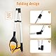 Lrocotanc 81cm Faltbar Greifer - Faltbare Greifzange für Senioren mit 360° drehbarem Kopf, Magnetspitze & Gummigriff - Müllzange für Müll, Garten, Abfallsammlung (Arancio)