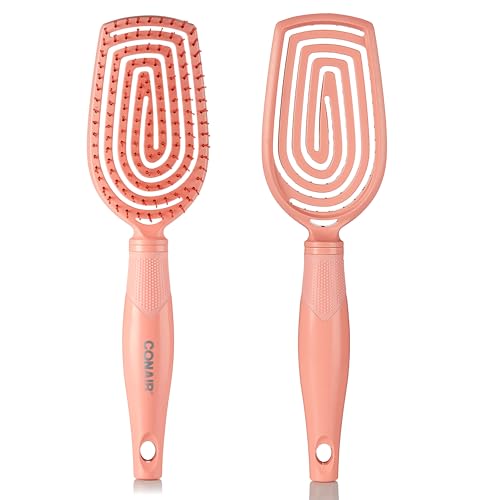 Brosse à cheveux flexible démêlante pour tous types de cheveux et massage cuir chevelu
