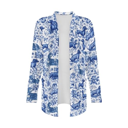 Image of Women's Open Front Cardigan Long Sleeve Loose Sweater Lightweight Soft Cardigan Jackets