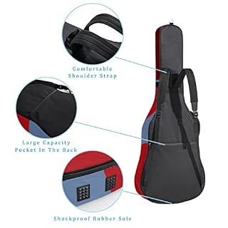 Housse imperméable pour guitare acoustique avec double bandoulière et poche Motif pois, Multicolore 09, 42.9×16.9×4.7 in… - Les Beatles, Paul McCartney, John Lennon, RIngo Starr, George Harrison Housse imperméable pour guitare acoustique avec double bandoulière et poche Motif pois, Multicolore 09, 42.9x16.9x4.7 in… – Image 3