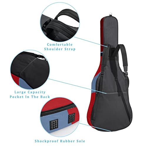 Housse imperméable pour guitare acoustique avec double bandoulière et poche Motif pois, Multicolore 09, 42.9×16.9×4.7 in… - Les Beatles, Paul McCartney, John Lennon, RIngo Starr, George Harrison Housse imperméable pour guitare acoustique avec double bandoulière et poche Motif pois, Multicolore 09, 42.9x16.9x4.7 in… – Image 4