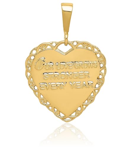 IceCarats 10K Solid Yellow Gold 50th Anniversary Necklace Chain Pendant Charm3
