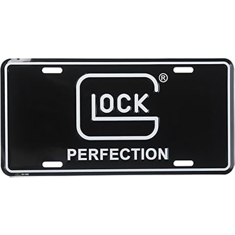 Glock Perfection License Plate, Black Cover