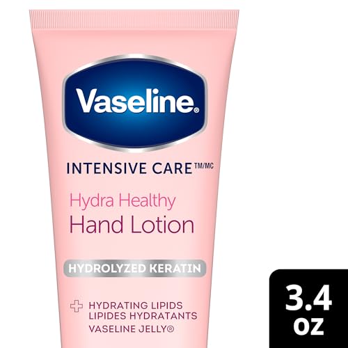 Vaseline Hand Cream 2-Pack &ndash; Healthy Hands Stronger Nails with Keratin, 10X Stronger Nails in 2 Weeks, 3.4 Oz Ea