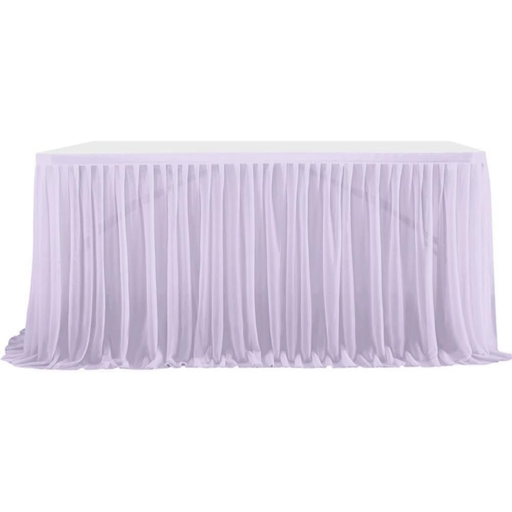 Nappe tulle violet de mariage pour habillage buffet de fête CREATCABIN