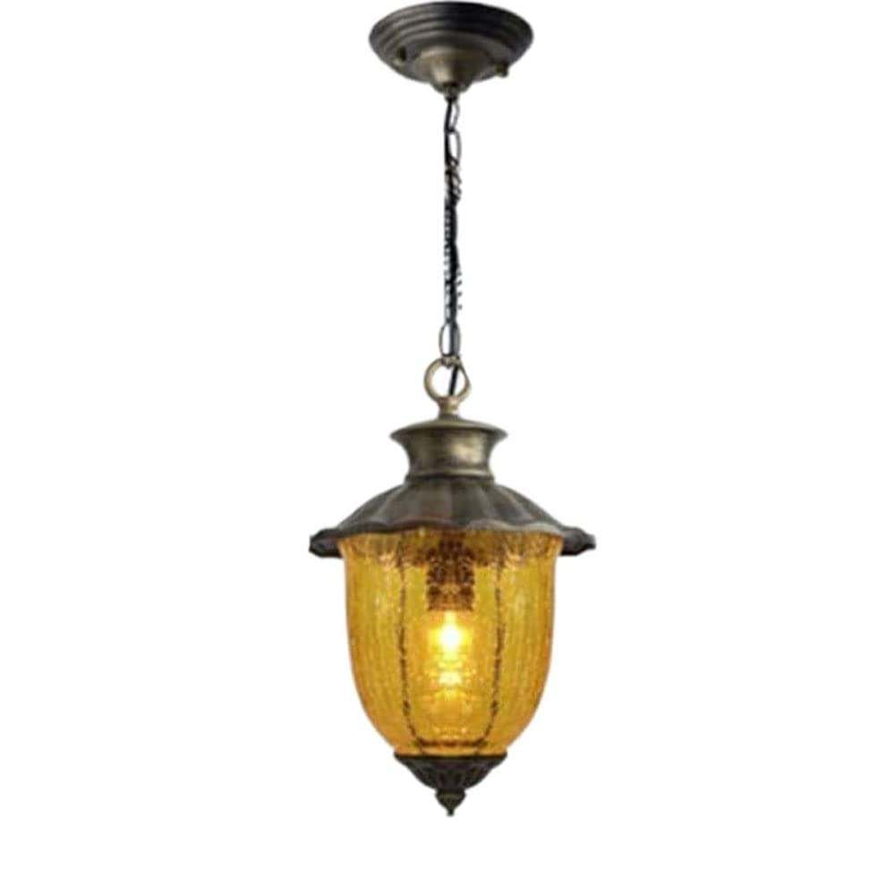 Lustre en métal et verre de style campagnard américain au design soigné