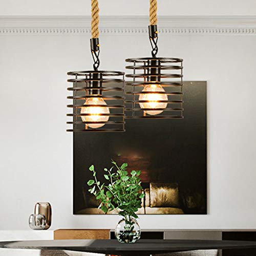 Lustre américain rétro en métal creux 16cm pour salon et loft