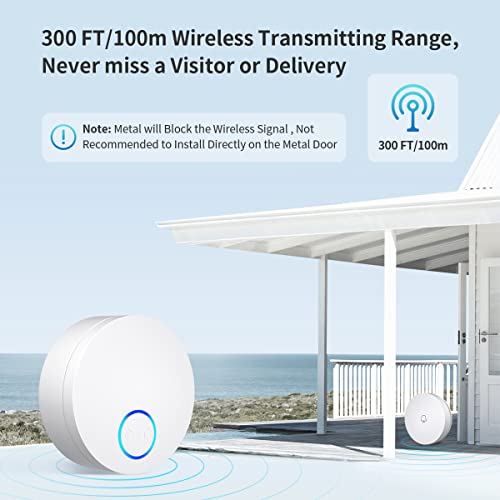 Linptech G6LW Wireless Doorbells For Home, Compatible With Alexa, Tuya App Control Doorbell Chime For Classroom, Linptech Self-Powered 2.4Ghz Wi-Fi Smart Door Bell Ringer Wireless thumb #3