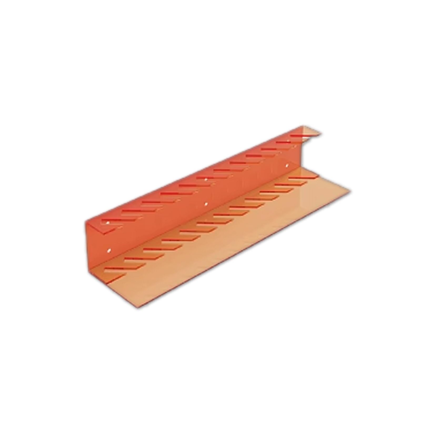 Présentoir de dalles en marbre support bois acrylique orange profondeur 20 cm