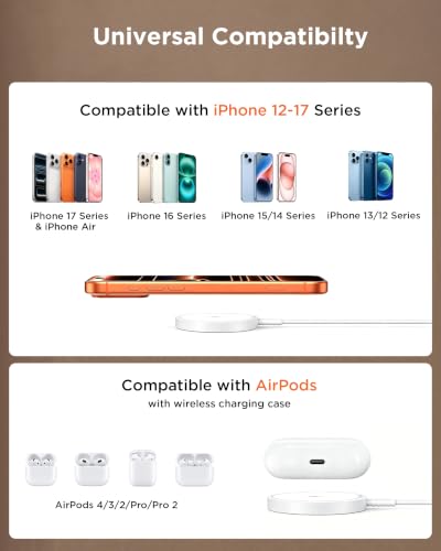 MagSafe Charger 2 Pack: Magnetic Wireless Charge iPhone 17-12 & AirPods - image 8