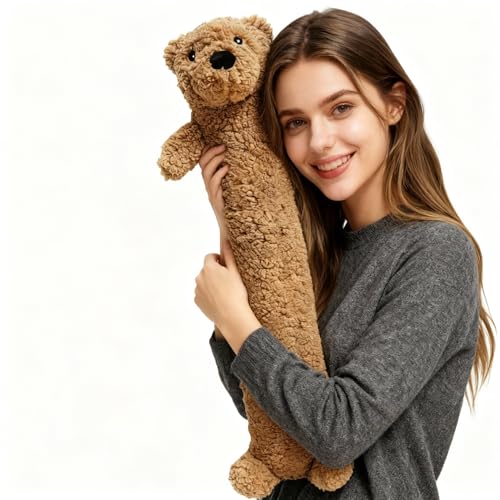 Wärmflasche Lang mit Bezug Hot Water Bottle 2L Wärmflaschen Bär für Kinder Weiches Plüsch Nettes Groß Tiere Nackenwärmflasche