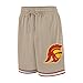 Ultra Game NCAA Official Men’s Showtime Active Basketball Training Shorts - Unisex, University of Southern California, Sand, Large