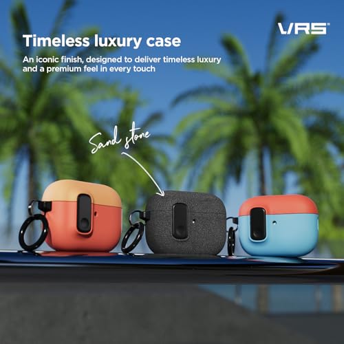 Image of VRS Design Modern Lock for Apple AirPods Pro 3rd Generation Case (2025) - Sleek Protective Style with Locking Security Compatible with Airpods Pro 3 (Peach & Coral)