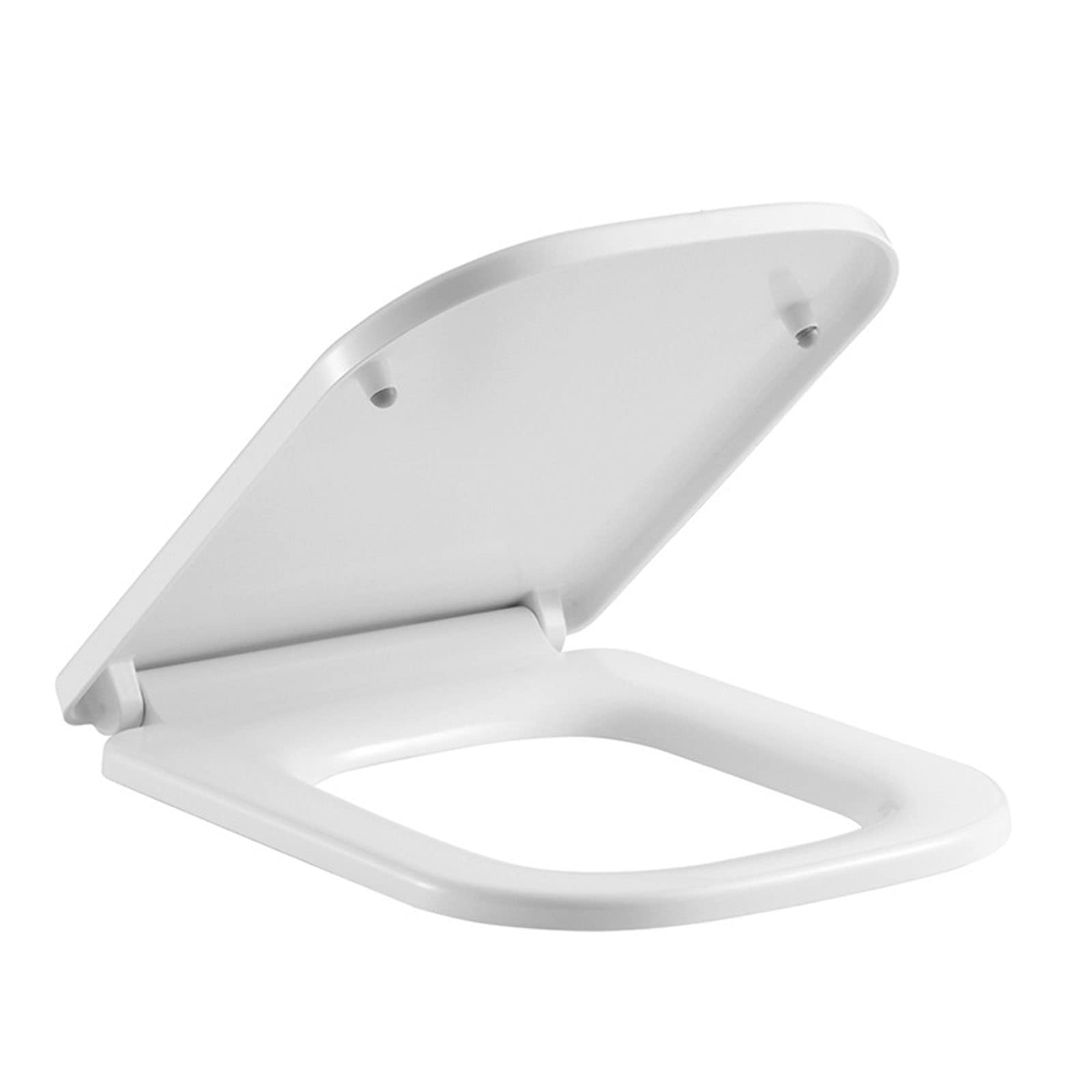 Toilet seat， Toilet seat Cover Square Mute Seat Cover & Quick-Release Easy Top Fix Rectangular