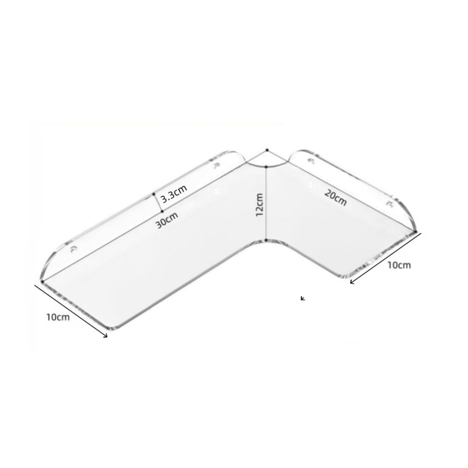 Scaffali galleggianti in legno resistente, 2 pezzi, in acrilico, mensole da parete per cucina, bagno, camera da letto, ufficio, elegante soluzione per la casa