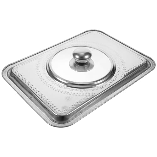 ABOOFAN Tapa De Sartén De Acero Inoxidable Para Pescado Parrilla Tapa Multiusos Para Alimentos Utensilio De Cocina Para Barbacoas Al Aire y Cocción De Pescado La Parrilla