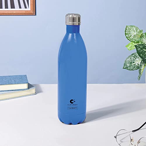 Image of CLAY CRAFT VACBOTT Stark Double Wall|18 Hours Hot and 24 Hours Cold Vacuum Insulated Flask Bottle|1 Pcs, 1000 ml, Water Bottles for Office|Gym|Travelling|BPA-Free|BIS Certified|1Year Limited Warranty