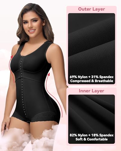 SHAPSHE Fajas Colombianas Moldeadoras BBL Post Surgery Stage 2/3 Body Shaper Tummy Control High Compression Garment Shapewear2