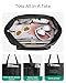 BAGSMART Expandable Tote Bag for Women, Zippered Puffer Design with Water-Resistant Quilted, Nurse and Carry-On Travel Bag, Black