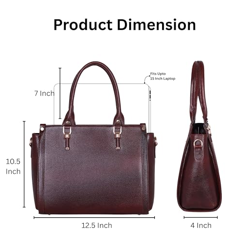 Image of DORPER MONEY HILL Durable Leather Satchel Bag for Women Genuine Handbag