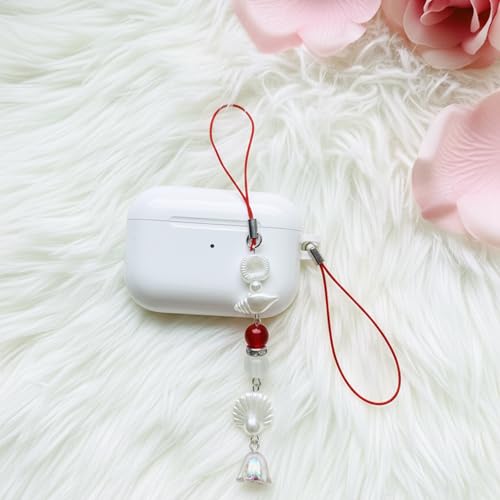 Image of SNOWY SHOP Korean Silver Bow Phone Charm - Cute Heart & Starfish Pendant | Aesthetic Korean Mobile Chain, Bag Hanging & Keychain Jewelry for Girls & Women