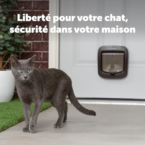 Chatière à puce électronique marron PetSafe accès RFID chat - 3