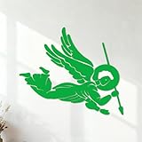 Pegatinas artísticas de vinilo Ángeles y Santos San Miguel Arcángel Punta de Lanza 68x80.9cm Pegatinas para vidrio Verde