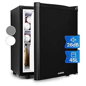 Klarstein Mini Kühlschrank für Zimmer, Mini-Kühlschrank für Getränke, Snacks & Kosmetik, Kleine Minibar, Kühlschrank Klein & Leise, Verstellbare Ablagen, Kleiner Skincar Kühlschrank 6-18°C, 45L