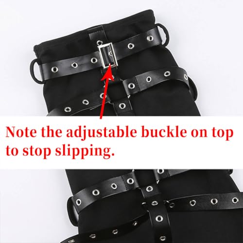 Image of HeiBai Xiong Punk Leg Warmers Women Hippie Gothic Y2k Harajuku Goth