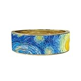 RainCaper Fine Art Hinged Cuff Bangle Bracelet for Women | One size fits most, Durable Glossy Finish