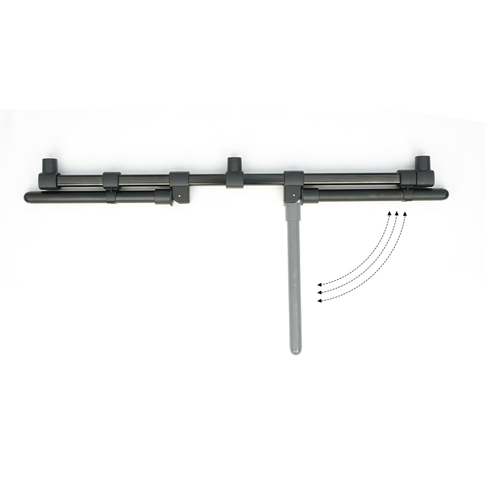 Hirisi Tackle Fishing Rod-Pod - Soporte para cañas de pescar de aluminio y soporte para caña de pescar con bolsa para la pesca de carpa, soporte para cañas de pescar con altura y ancho ajustable