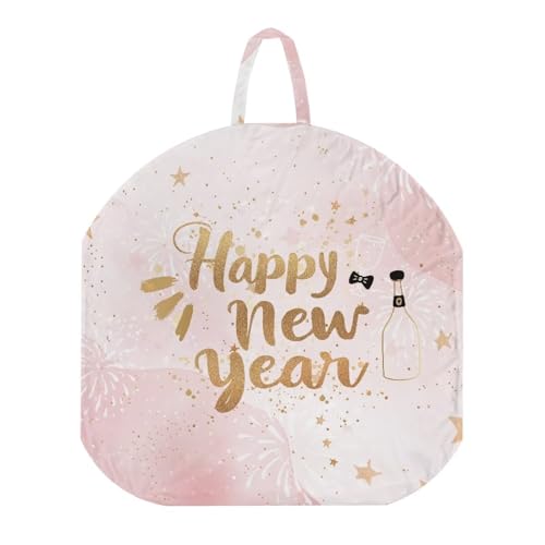 KUIFORTI Happy New Year Round Baby Recliners Baby Lounger Cover Only Removable Lounger Cover with Elastic Band Infant Lounger Cover with Elastic Band Holiday Decor