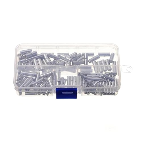 ZDVHOMCB 150pcs Electrical Cable Non-Insulated Butt Wire Connector Ferrules Tinned Crimp Terminal 0.5-6mm2 22-10AWG