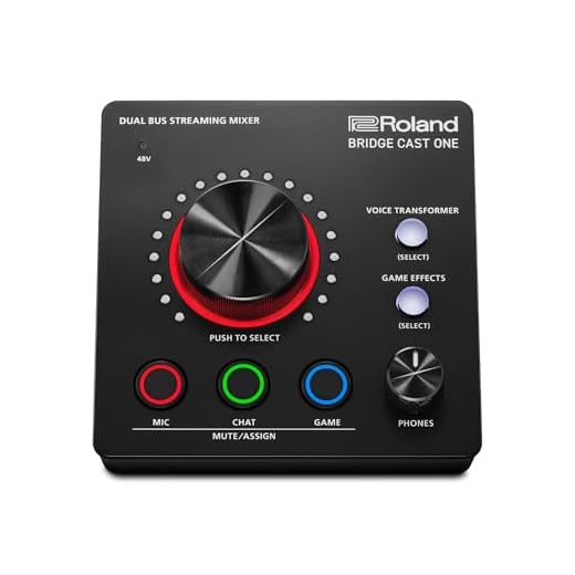 Roland Mezclador de doble bus para streaming BRIDGE CAST ONE | Compacto mezclador para streaming de audio | Para gamers online y creadores de contenido | DSP de hardware de 32 bits