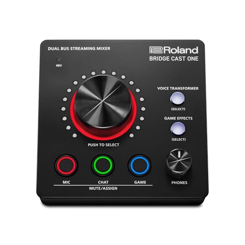 Roland Mezclador de doble bus para streaming BRIDGE CAST ONE | Compacto mezclador para streaming de audio | Para gamers online y creadores de contenido | DSP de hardware de 32 bits