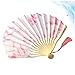 Zerodeko 1pieza Abanico De Verano De Japonés con Mango Ventilador Decorativo Antiguo para Bodas y Color Rosa Imagen de Zerodeko 1pieza Abanico De Verano De Japonés con Mango Ventilador Decorativo Antiguo para Bodas y Color Rosa