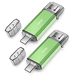 2 in 1 Chiavetta USB C: Pen Drive è progettata con 2 connettori, Type-C e USB 2.0, Puoi trasferire facilmente file e dati tra smartphone, tablet e computer. (Assicurati che i tuoi dispositivi supportino la funzione OTG).