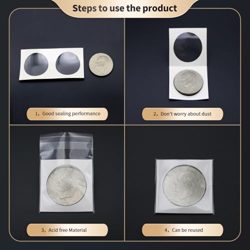 Coin Protect Sleeves and Coin Measuring Card Collection Supplies,3 Options, not Included Cardboard Coin Holders,Plastic Coin Capsules, Coin Storage Protectors Boxes (750)