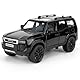 1/32 Toyota Prado Leichtmetallmodell, Kinderspielzeugauto mit Pull Back Funktion, Sound- und Lichtmodellauto, Kinderspielzeug mit zu öffnenden Türen, Geschenk für Kinder von 4-7 Jahren (schwarz)