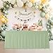 Your Magic Moment Sage Green Table Cloth Rectangle Table Skirts - Spandex Covers 6 ft 2pcs Banquet Linen Tablecloth - Green Party Decorations Décor