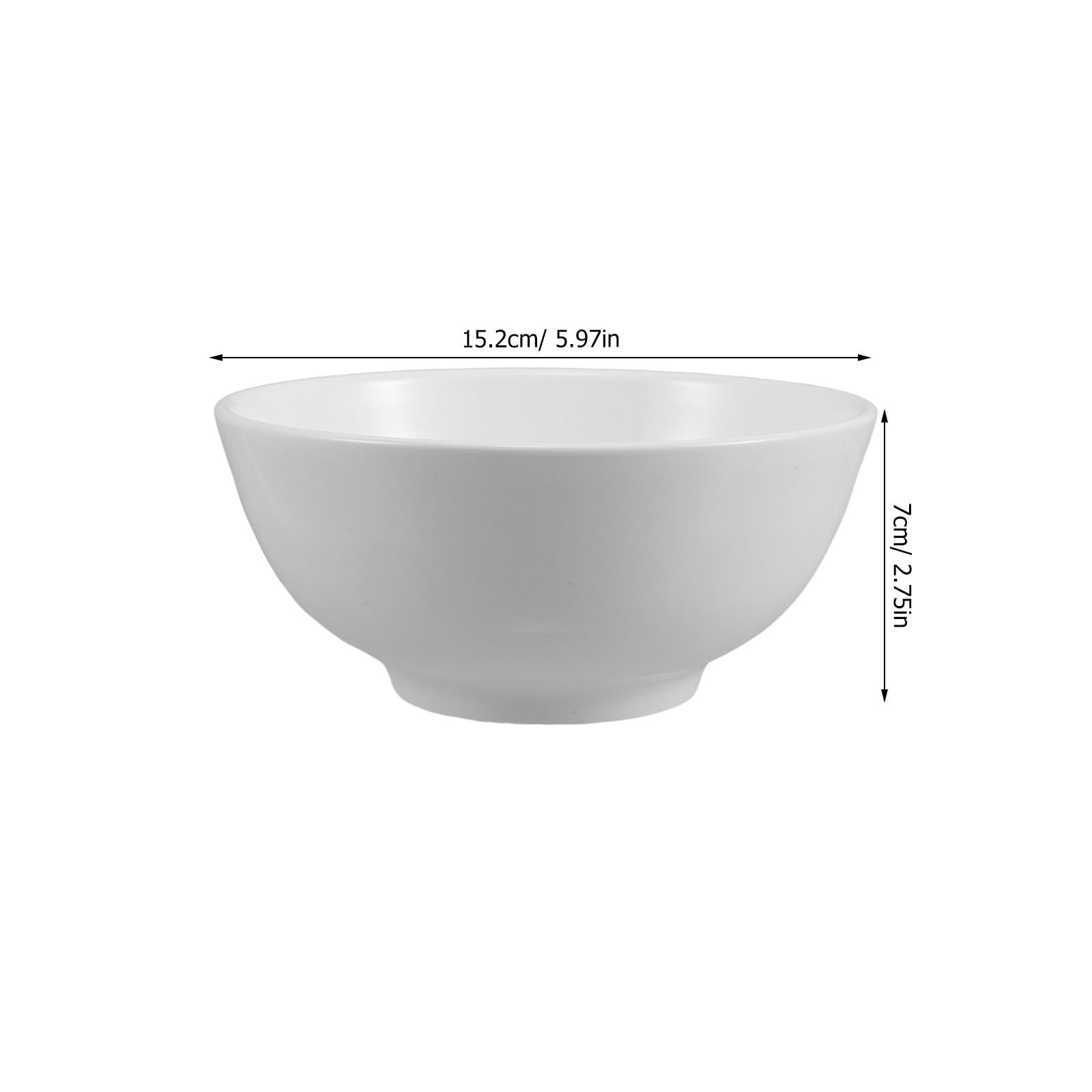 Blanco Cuenco de Cerámica para Cereales y Sopa de 15cm 6 Piezas