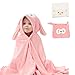 Toalla Bebe con Capucha, Senteen 2 Toalla Baño Bebe Capa de Baño Bebe Suave Confortable Absorbente 7 x140 cm Toalla Delantal Bebe Lindo Diseño de Animales Pare 0-5 Años Niños y Niñas