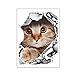 Produktbild Dreidimensionale niedliche Tiere Katze Hund Toilette Aufkleber Wandtattoos Loch Kühlschrank Poster DIY Home Decor Barukra