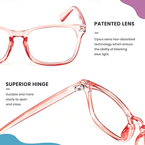 Image of Cyxus Blue Light Filter Computer Glasses for Blocking Headache [Anti Eye Eyestrain] Transparent Lens Gaming Glasses, Unisex (Men /Women)