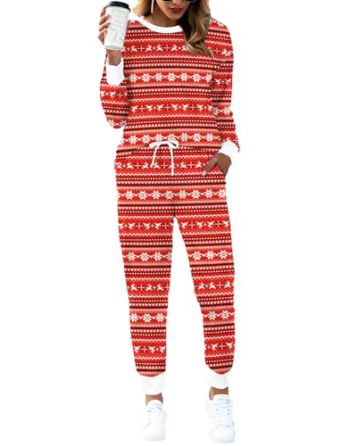 Image of Bofell Lounge Sets for Women 2 Piece Fall Outfits 2023 Fashion Trending Now Sweatsuits Tracksuits with Pockets Loose Fit