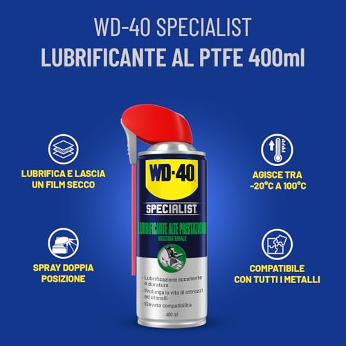 WD-40 Lubrificante ad alte prestazioni con PTFE formato 400 ml Linea - SPECIALIST - 2