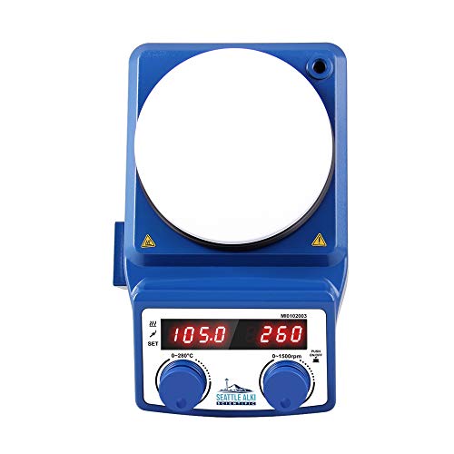 Seattle Alki Scientific Digital Magnetic Hotplate Stirrer | LED Display | 5L Ceramic Hot Plate | 100-1500RPM | Temperature Probe | by Fristaden Lab - Thumbnail 3