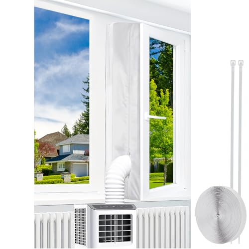 Oziral Fensterdichtung für Klimaanlagen, Mobile Klimaanlage Fensterabdichtung, Mobile Fensterdichtung für Klimaanlagen, 4 m, Passend für Fensterdichtungen für Klimaanlagen